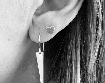 Striking Spike Sterling Silver Dangle Earrings – Spike - Long - Sterling Silver – Wire - Earrings - Everyday Wear