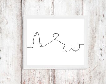Mature Bedroom Prints, Bedroom Wall Art, Bedroom Decor, Adult Prints, Modern Prints, Contemporary Wall Art, Quirky Prints, Gift for him