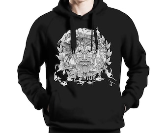 The Old Norse 2 - Viking Hoodie "The wind may veer" - hand drawn and unique