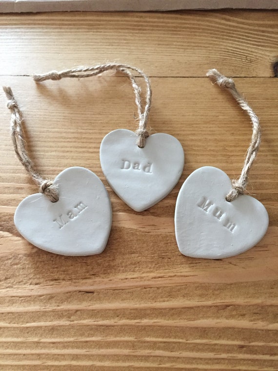 Personalised Clay Hearts