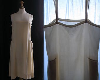 Vintage 1930's, Slip dress , silk off-white