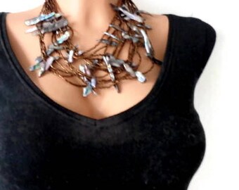 Fog Linen Work - Aisha Necklace - Black