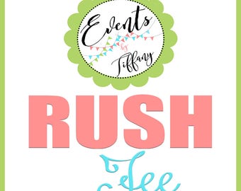 RUSH FEE for Custom Favors