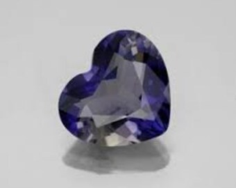 10 pieces natural iolite facetrd heart shape gemstone