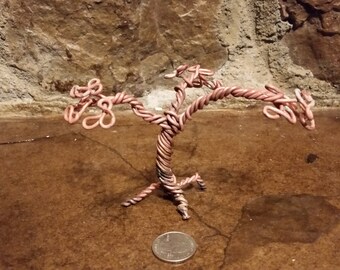 Handcrafted copper wire Bonsai tree sculpture