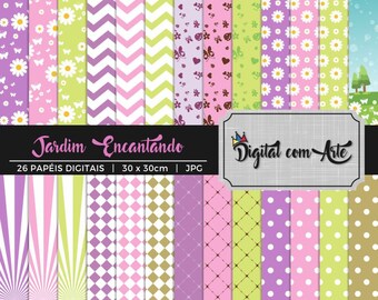 50% OFF - Enchanted Garden Digital Paper