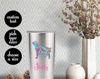 Cockapoo Patterned Decal with Customizeable Name Text