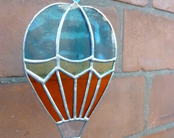 Stained glass hot air balloon suncatcher