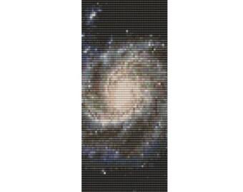 Hubble Galaxy Cuff, pattern for loom or peyote