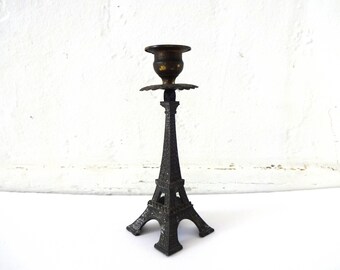 Vintage French Souvenir of the Eiffel Tower, La Tour Eiffel, Paris - Candlestick / Candle Holder