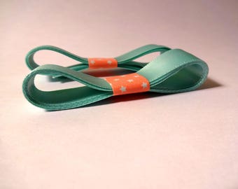 2 ribbons - width 1.5 cm-seagreen - scrapbooking embellishment, sewing