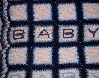 Crochet Baby Block Blanket