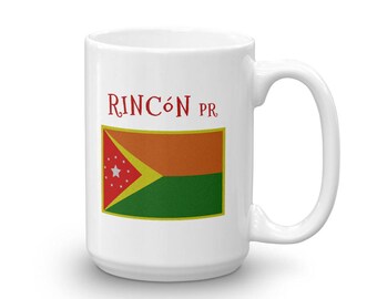 Rincon Puerto Rico Flag Mug for Surfers and Beach Lovers