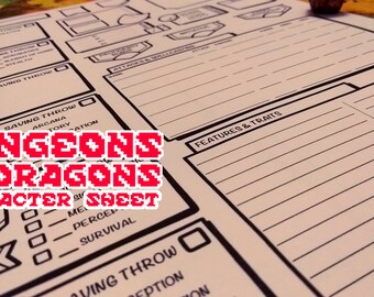 Dungeons & Dragons 5th Edition - Character Sheet