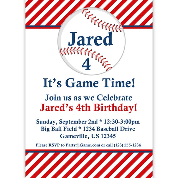 Free Printable Baseball Invitations 2