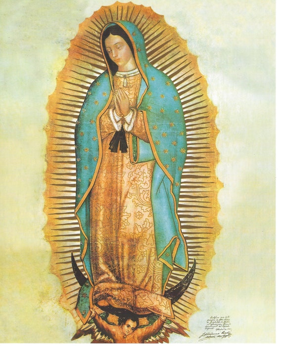 Our Lady of Guadalupe picture Catholic Art Print 8 x