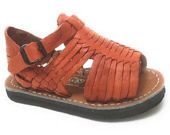 Kids Huarache Sandals. Toddlers leather sandals. Original Mexican huarache sandals