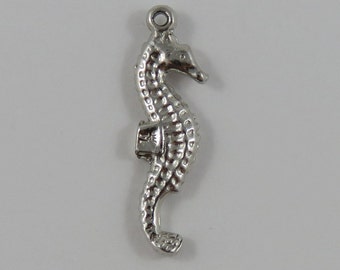 Seahorse Sterling Silver Vintage Charm For Bracelet