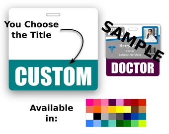 Custom Badge Buddy Horizontal Credential Title Role
