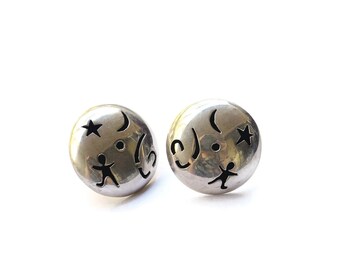 Vintage Silver Stud Earrings
