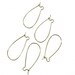 20 hooks sleeper earring silver 40x16mm