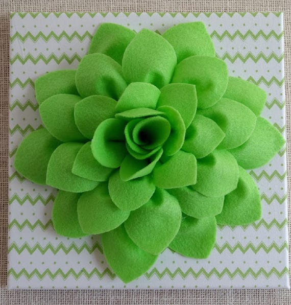 3D Felt Flower Canvas Art Custom Felt Flower Canvas Art Felt