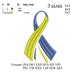 Cancer Ribbon Embroidery Design v2 - Breast Cancer Symbol Filled Stitch Embroidery - Machine embroidery no 479 3 sizes