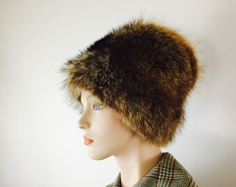 Vintage Fur Hat Russian Style Winter Fur Hat