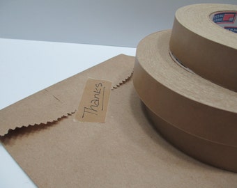 Kraft Tape, Kraft Masking Tape, Large Roll KRAFT Tape, Paper Masking Tape - 1" wide x 180 feet / 60 yards
