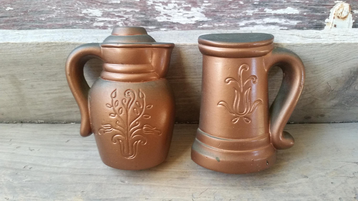 Kitchen wall hanging vintage copper chalkware wall decor