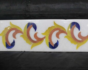 Flooring Tiles / Back Splash Tile Marble Inlay with Semiprecious Stones