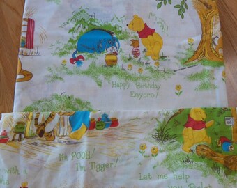 Vintage Sears WINNIE THE POOH Twin Flat/Fitted Sheet Bedding