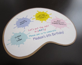 Paint Palette Invitation Card