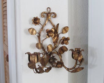 Darling Italian Tole Wall Sconce