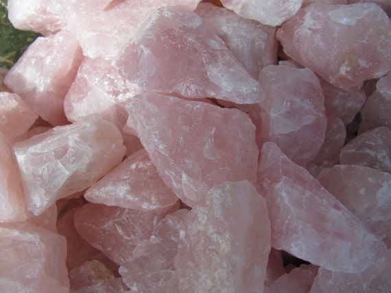 semi raw rose quartz chunk