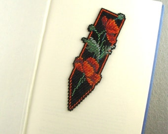 Red Poppies Dagger Bookmark