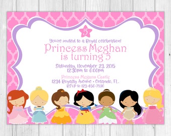 Disney Princess Inspired Birthday Invitation