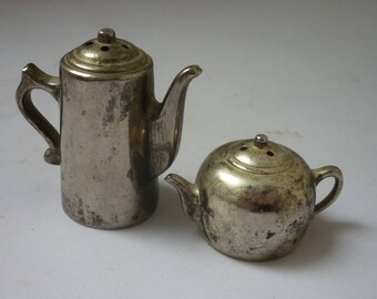 Novelty Salt & Pepper Shaker Silver Plated