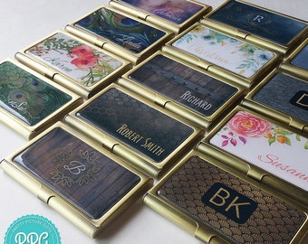 Custom Business Card Holder, Personalized Business Card Case, Employee Recognition, Credit Card Holder, Personalized Gift, Custom Case E15