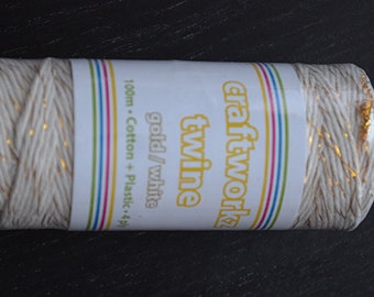 Gold and white bakers twine