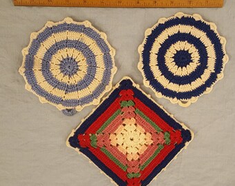 Vintage Potholders - Multicolored