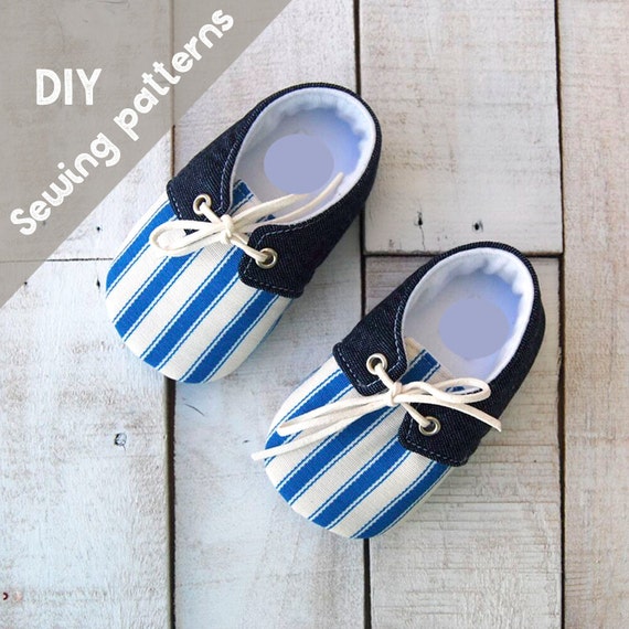 DIY kid's sewing pattern pdf Retro Baby boy shoes shoes