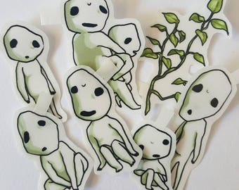 Kodama (Princess Mononoke) stickers