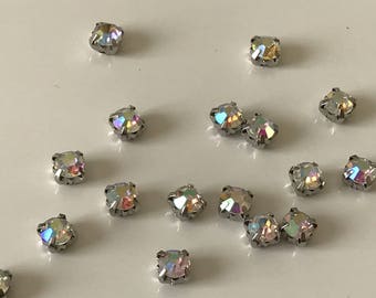 Lot 1440 rhinestone studded sew 5 mm AB Crystal