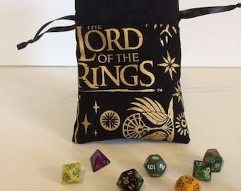 Lord of the Rings fabric dice bag