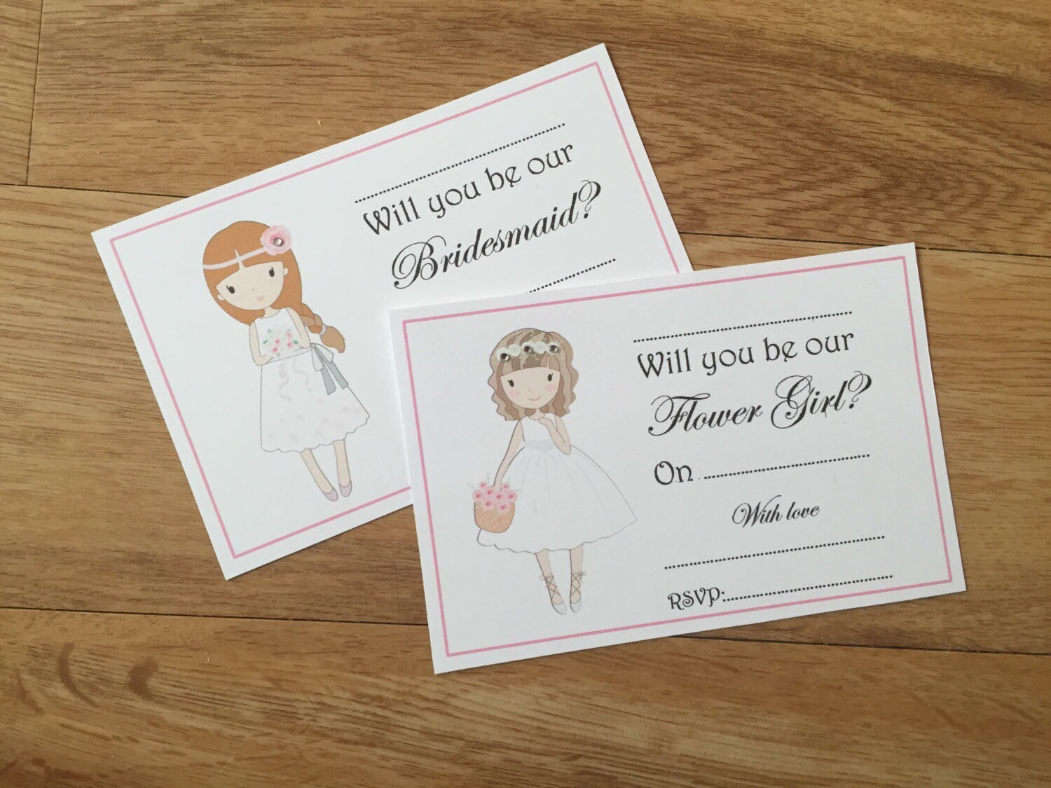 will you be our flower girl bridemaid card invite wedding invitation