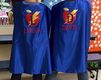 Adult Cape - Superhero Cape - Teacher Personalized Cape - Super Hero Cape - Super Teacher Cape - Teacher Superhero Cape - Super Teacher Cape