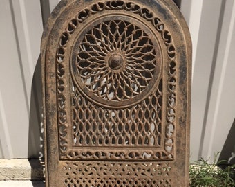 Antique Cast Iron Arched Fireplace Surround