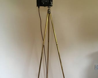 A Bespoke Camera Tripod Floor Lamp
