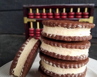Chocolate Peanut Butter Sandwich Cookie, Chocolate Sandwich Cookie, Foodie Gift, Gift for Her, Sandwich Cookie, Christmas, Gift under 20